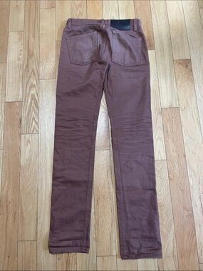 Naked & Famous Denim Slim Straight Jeans in Chestnut